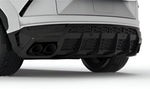 White Urus rear diffuser, low rear view