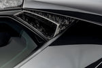 Forged carbon side intake vent on a Huracan STO, close-up