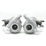 A front wide view of Pure Turbos Turbo Upgrade Pure800 for Porsche 992 (3.0L) Carrera / S / GTS 2020-2025 with white background