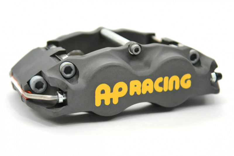 A front view of CP8350 of the AP Racing by Essex Rally Competition Brake Kit (Front CP8350/299mm)- Subaru 2.5RS, WRX, STI with a white background