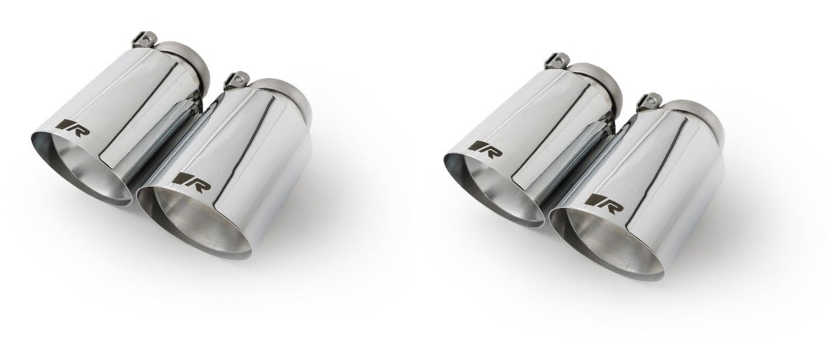 Remus 0046 70SGR chrome straight-cut 102 mm quad tailpipe set for the BMW M2 F87 2016-2018 cat-back exhaust
