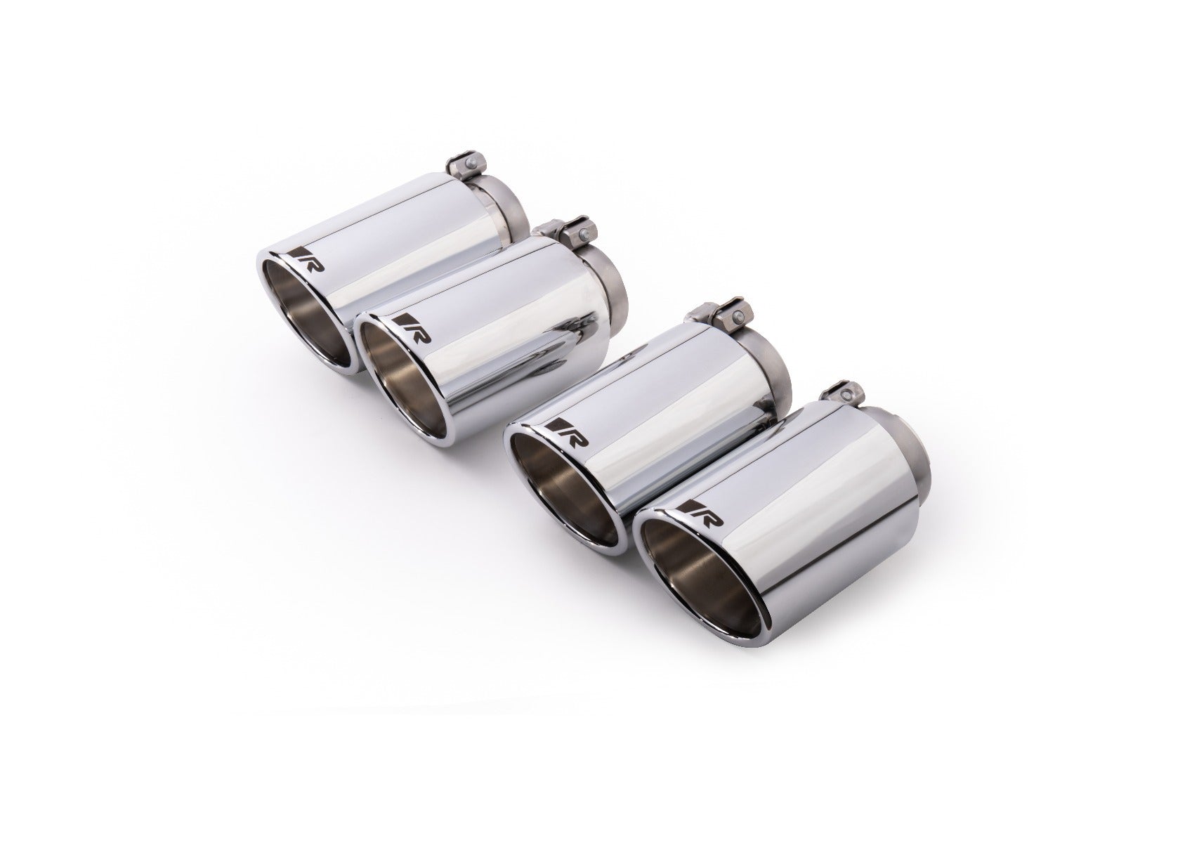 Remus 0046 70SR chrome rolled-edge 102 mm quad tailpipe set for the BMW M2 F87 2016-2018 cat-back exhaust