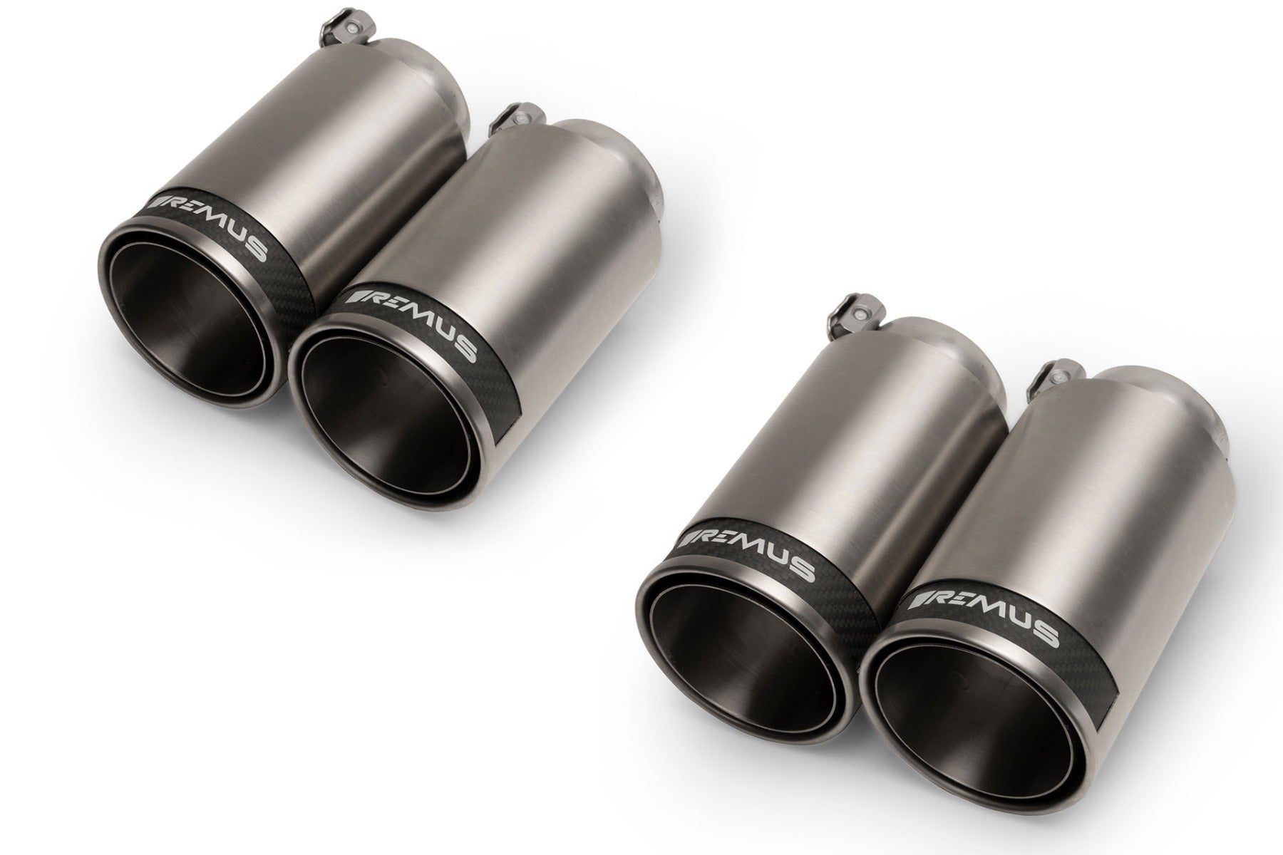Remus 0046 98CR Street Race 98 mm quad tailpipe set with carbon inserts for the BMW M2 F87 2016-2018