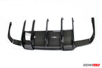 RennTech carbon rear diffuser for the W212 E-Class from the rear - Carbon Fiber Rear Diffuser for the 2010-2013 E-Class Sedan