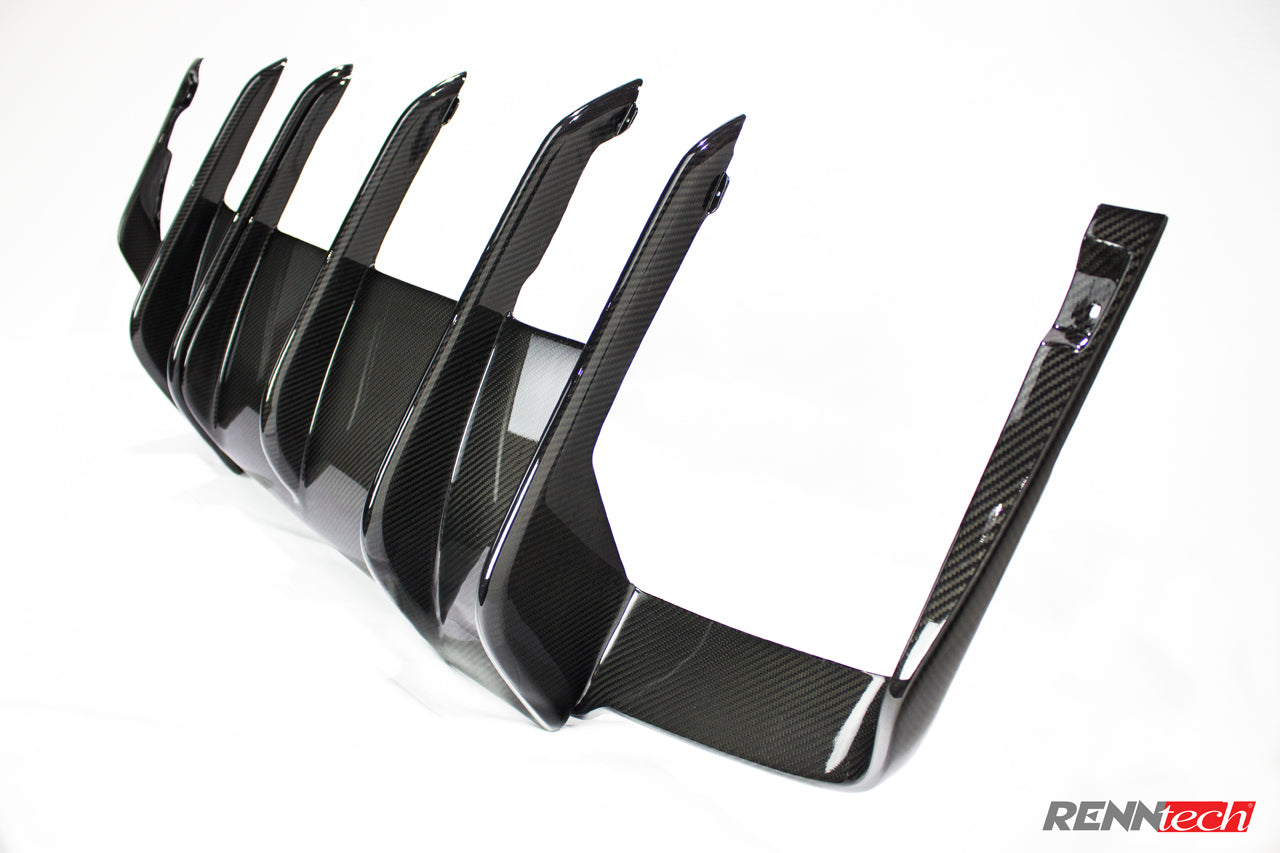 Carbon rear diffuser fins at an angle - Carbon Fiber Rear Diffuser for the 2010-2013 E-Class Sedan