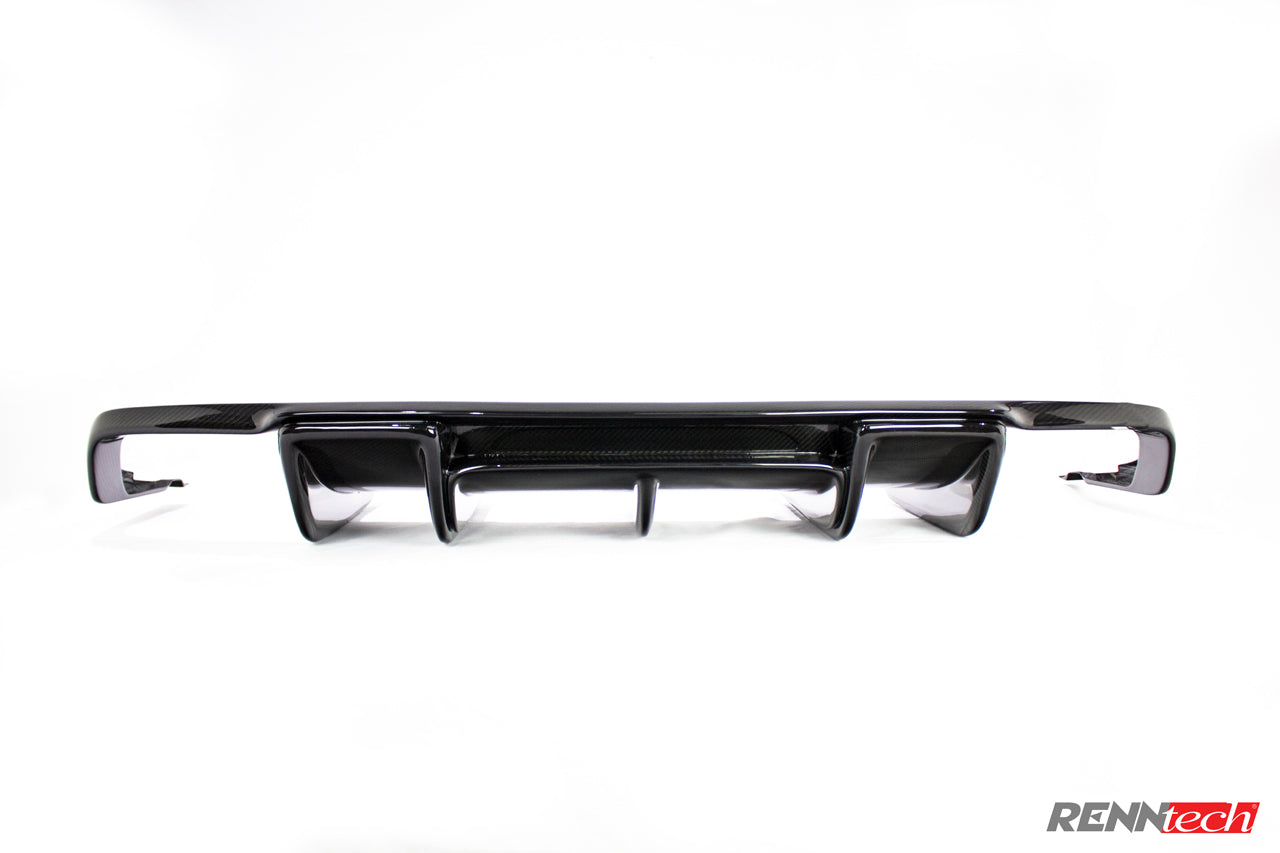 Carbon rear diffuser laid flat from above - Carbon Fiber Rear Diffuser for the 2010-2013 E-Class Sedan