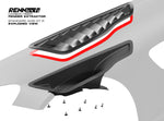 Diagram of the fender extractor install with cut line and hardware - Carbon Fiber Fender Extractors for the 2016-2021 AMG GT