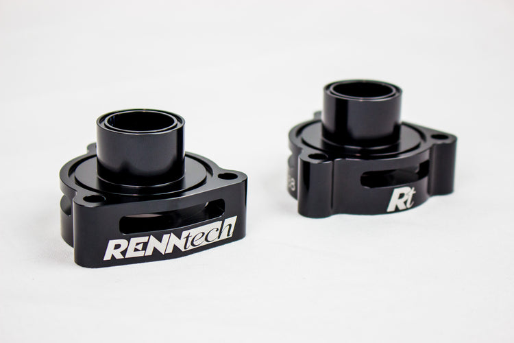 A front view of RENNtech BOV Blow-Off Valve Adapters | 4.0L V8 | BiTurbo for Mercedes-Benz C63 /S AMG 2016-2023 with white background