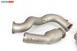 AMG GT downpipe pair laid end to end - Downpipes for the 2016-2021 AMG GT / GT S