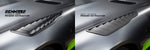 Fender extractor comparison panels on the grey car - Carbon Fiber Fender Extractors for the 2016-2021 AMG GT