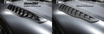 Before and after views of the fender extractor on a grey car - Carbon Fiber Fender Extractors for the 2016-2021 AMG GT