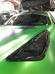 Fender extractor on the green AMG GT car from above - Carbon Fiber Fender Extractors for the 2016-2021 AMG GT