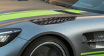 Fender extractor on a grey AMG GT car side view - Carbon Fiber Fender Extractors for the 2016-2021 AMG GT