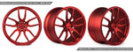 RPS 10.2 wheels in candy red finish from three angles - RPS 10.2 Forged 20/21-inch Wheels for the 2016-2021 AMG GT / GT S