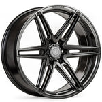 A front view of Rohana RFV1 Wheel 22x9.5 6x135 22mm Gloss Graphite with white background