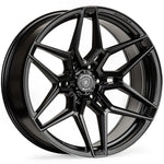 A front view of Rohana RFV2 Wheel 22x9.5 6x135 0mm Matte Black with white background