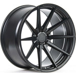 A front view of Rohana Wheels RFX1 Matte Black (Cross Forged) 20x9 5x114 35mm with white background