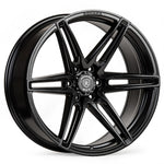 A front view of Rohana RFV1 Wheel 20x9.5 6x135 18mm Matte Black with white background