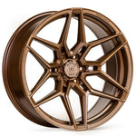 A front view of Rohana RFV2 Wheel 20x9.5 6x135 18mm Matte Bronze with white background