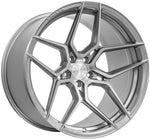 A front view of Rohana Wheels RFX11 Brushed Titanium (Cross Forged) 22x11.5 5x112 28mm with white background