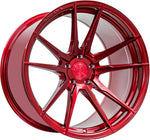 A front view of Rohana Wheels RFX2 Gloss Red (Cross Forged) 20x9 5x114 25mm with white background