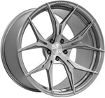 A front view of Rohana Wheels RFX5 Brushed Titanium (Cross Forged) 22x10.5 5x120 20mm with white background