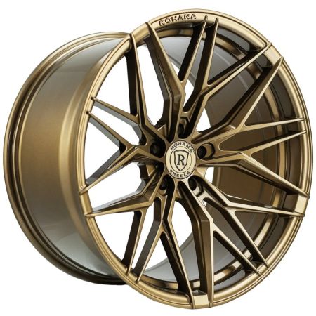 A front view of Rohana Wheels RFX17 Gloss Bronze (Cross Forged) 19x8.5 5x112 42mm with white background