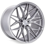 A front view of Rohana Wheels RFX17 Brushed Titanium (Cross Forged) 20x10 5x120 38mm with white background