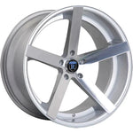 A front view of Rohana RC22 Wheel 20x10 5x120 25mm Matte Graphite with white background