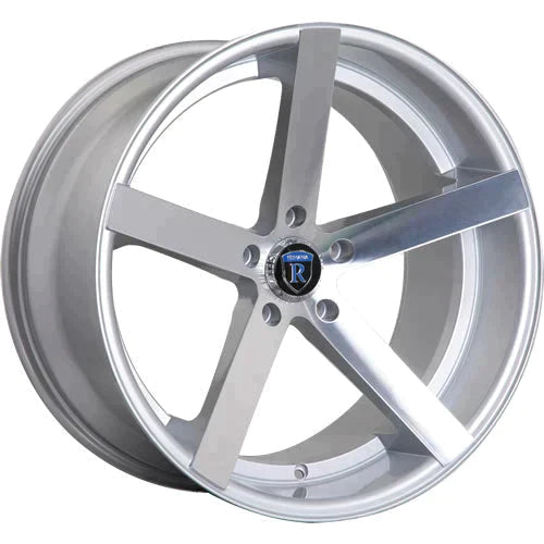 A front view of Rohana RC22 Wheel 20x9 5x114 15mm Matte Graphite with white background