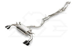 A front view of FI Exhaust Valvetronic Exhaust for Audi RS3 (8V) Sportback | 2015+ with white background