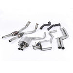 A front view of Milltek Road+ Full System for Audi RS7 2013-2018 with white background