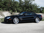 Black SL car side view showing the multi-spoke wheels - Multi-Spoke 20/21-inch Wheels for the 2003-2020 SL-Class