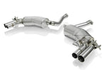 A front view of Fi EXHAUST Valvetronic Cat-Back System for Mercedes-Benz C217 AMG S63 Coupe 2013-2017 muffler with white background