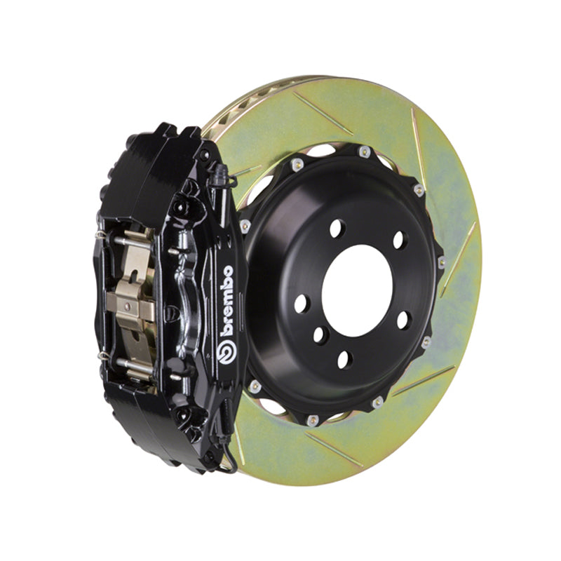 B5 S4 Brembo GT 4-piston front kit, black caliper, 332mm type 1 slotted 2-piece disc