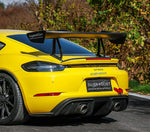 SilverRocket Dry Carbon 3" Wing Risers | Porsche GT4 RS
