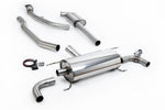 Milltek Sport exhaust system parts for 2017+ Alfa Romeo Giulia 2.0T Veloce (part SSXAR20): pipework, silencers and black tailpipe tips