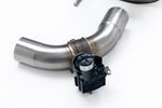 Close-up detail of Milltek Sport exhaust hardware for 2017+ Alfa Romeo Giulia 2.0T Veloce (part SSXAR20)