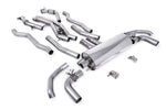 Milltek Sport exhaust system parts for 2021-2024 Audi SQ7 4.0 V8 TT (part SSXAU1025): pipework, silencers and polished silver tailpipe tips