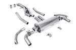 A front view of Milltek Front Pipe Back System OE Tips Audi SQ7 4M 2016+ with white background