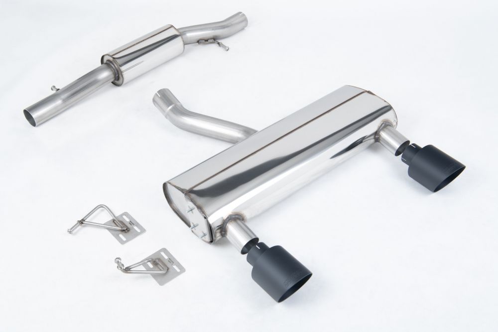 Milltek Sport exhaust system parts for 2003-2006 Audi TT 3.2 V6 quattro Coupe & Roadster (part SSXAU1037): pipework, silencers and polished silver tailpipe tips