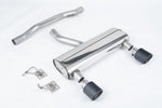 Milltek Sport exhaust system parts for 2003-2006 Audi TT 3.2 V6 quattro Coupe & Roadster (part SSXAU1041): pipework, silencers and polished silver tailpipe tips