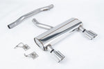 Milltek Sport exhaust system parts for 2003-2006 Audi TT 3.2 V6 quattro Coupe & Roadster (part SSXAU1042): pipework, silencers and polished silver tailpipe tips