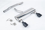 Milltek Sport exhaust system parts for 2003-2006 Audi TT 3.2 V6 quattro Coupe & Roadster (part SSXAU1043): pipework, silencers and polished silver tailpipe tips