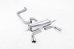 Milltek Sport exhaust system parts for 2006 Audi TT Mk2 2.0 TFSi 2WD (part SSXAU235): pipework, silencers and polished silver tailpipe tips