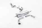 Milltek Sport exhaust system parts for 2006-2010 Audi TT Mk2 3.2 quattro (part SSXAU236): pipework, silencers and polished silver tailpipe tips