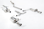 Milltek Sport exhaust system parts for 2008-2011 Audi A4 2.0 TFSI S line B8 Saloon & Avant (part SSXAU248): pipework, silencers and polished silver tailpipe tips