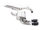 Milltek Non-Resonated Cat-Back Exhaust System Cerakote Black Tips for Audi RS3 8P Sportback 2011-2012