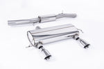 Milltek Resonated Cat-Back Race Exhaust Systems (For the 225 Model Only) with GT-100 Tips Audi TT 1998-2006