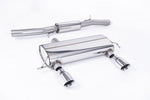 Milltek Sport exhaust system parts for 1998-2006 Audi TT 180 / 225 quattro Coupe & Roadster (part SSXAU426): pipework, silencers and polished silver tailpipe tips